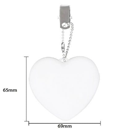 LED Handbag Light Bag Lamp Heart round Shaped Touch Sensor Purse Light with Keychain Gifts for Women, Mother, Friends