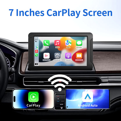 Universal Portable Carplay for Car Screen, Wireless Carplay Screen Wireless Car Stereo with Carplay Android Auto, Car Touchscree